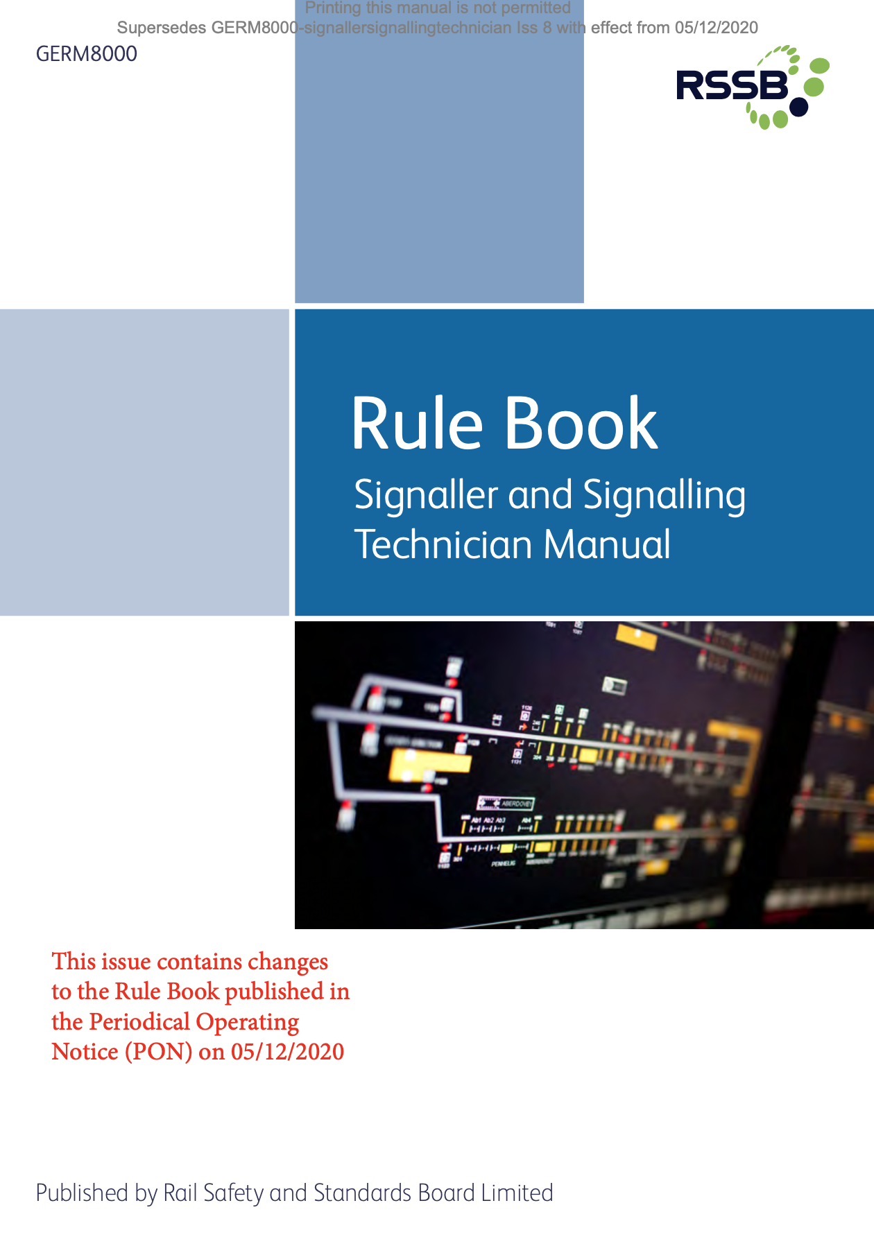 Signaller and Signalling Technician Manual Cover
