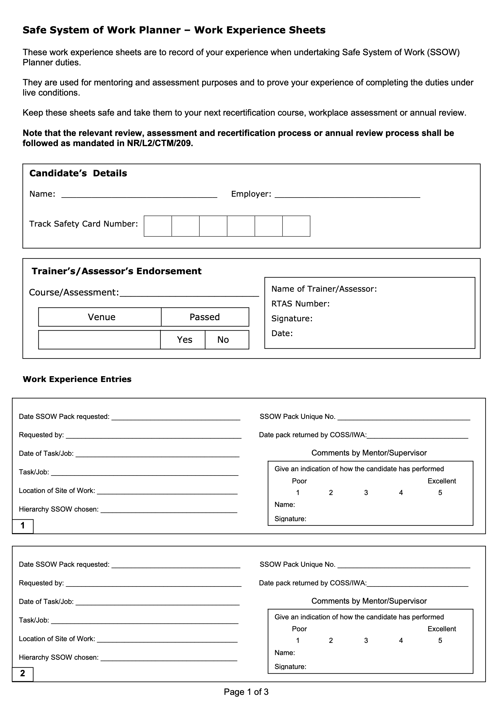 Fast Line Training Downloads